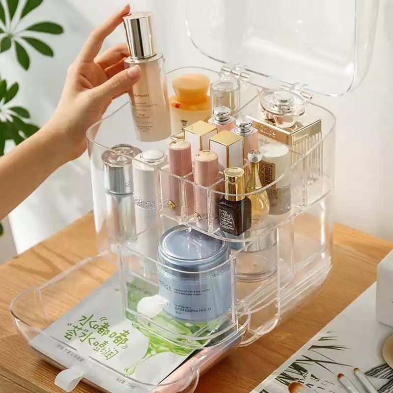 Makeup Cosmetics Storage Organizer, Skin Care Storage Rack, Makeup Brush Bucket Dressing Drawer Shelf, Waterproof and Dustproof Cosmetics Storage Display Box, Lipstick Holder Makeup Cosmetics Storage Organizer, Skin Care Storage Rack, Makeup Brush Bucket Dressing Drawer Shelf, Waterproof and Dustproof Cosmetics Storage Display Box, Lipstick Holder